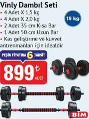MAXFİT VİNLY DAMBIL SETİ 15 KG MAXFİT VİNLY DAMBIL SETİ 15 KG